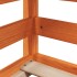 Cama con techo madera maciza pino marrón 80x200