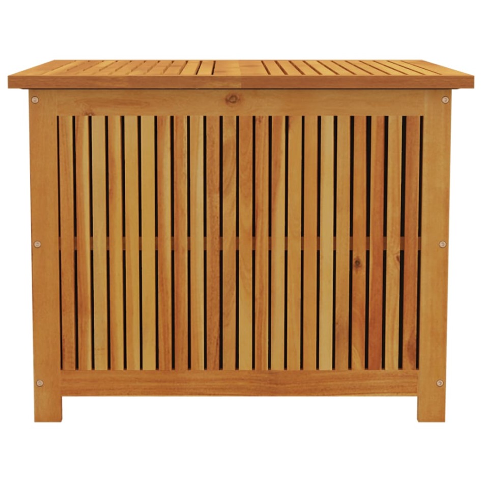 Caja de almacenaje de jardín madera maciza acacia 75x75x58