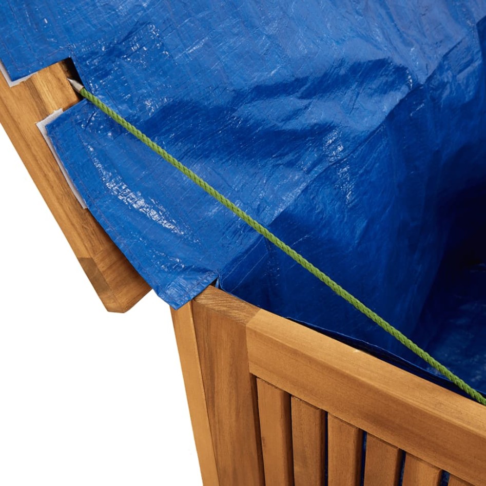 Caja de almacenaje de jardín madera maciza acacia 75x75x58