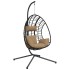 Silla colgante huevo con soporte tela y acero gris