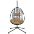 Silla colgante huevo con soporte tela y acero gris