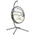 Silla colgante huevo con soporte ratán y acero