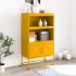 Aparador de acero amarillo mostaza 68,5x38,5x123,5