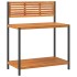 Mesa de trabajo de jardín madera de acacia y acero 90x50x110