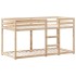 Cama litera con techo madera maciza de pino 80x200