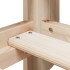 Cama litera con techo madera maciza de pino 80x200