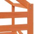 Litera con techo madera maciza pino marrón cera 75x190