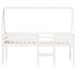 Cama alta con techo blanca madera maciza pino blanca 90x200