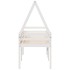 Cama alta con techo blanca madera maciza pino blanca 90x200
