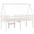 Cama alta con techo blanca madera maciza pino blanca 90x200