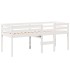 Cama alta con techo blanca madera maciza pino blanca 90x200