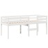 Cama alta con techo madera maciza pino blanca 75x190