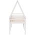Cama alta con techo madera maciza pino blanca 75x190