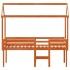 Cama alta con techo madera maciza de pino marrón cera 90x190