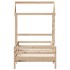 Estructura de cama con techo madera maciza de pino 100x200