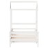 Estructura cama con techo madera maciza pino blanca 80x200