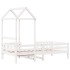 Estructura cama con techo madera maciza pino blanca 80x200