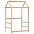 Estructura de cama con techo madera maciza de pino 75x190