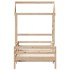 Estructura de cama con techo madera maciza de pino 75x190