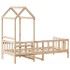 Sofá cama con techo de madera maciza de pino 80x200