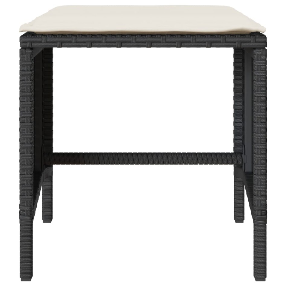 Juego de sofás jardín 4 pzas con cojines ratán sintético