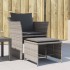 Sillón de jardín con reposapiés ratán sintético