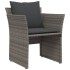 Sillón de jardín con reposapiés ratán sintético