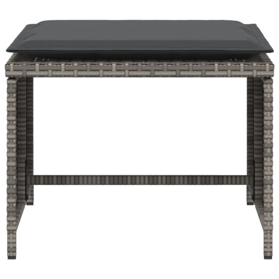 Sillón de jardín con reposapiés ratán sintético