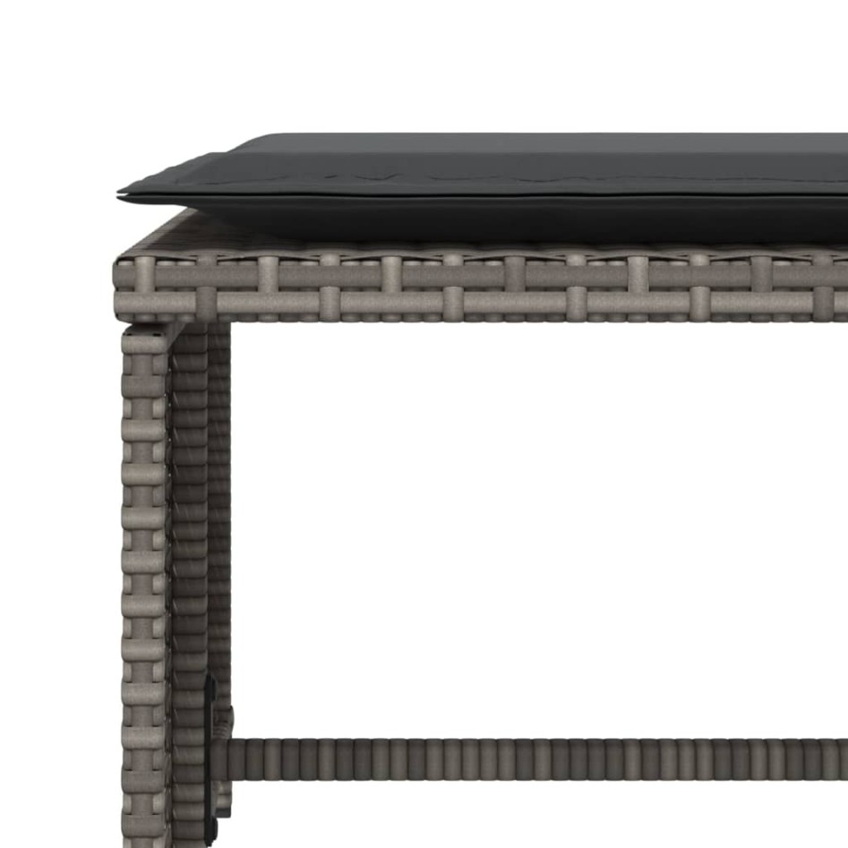 Sillón de jardín con reposapiés ratán sintético