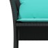 Sillón de jardín con reposapiés ratán sintético