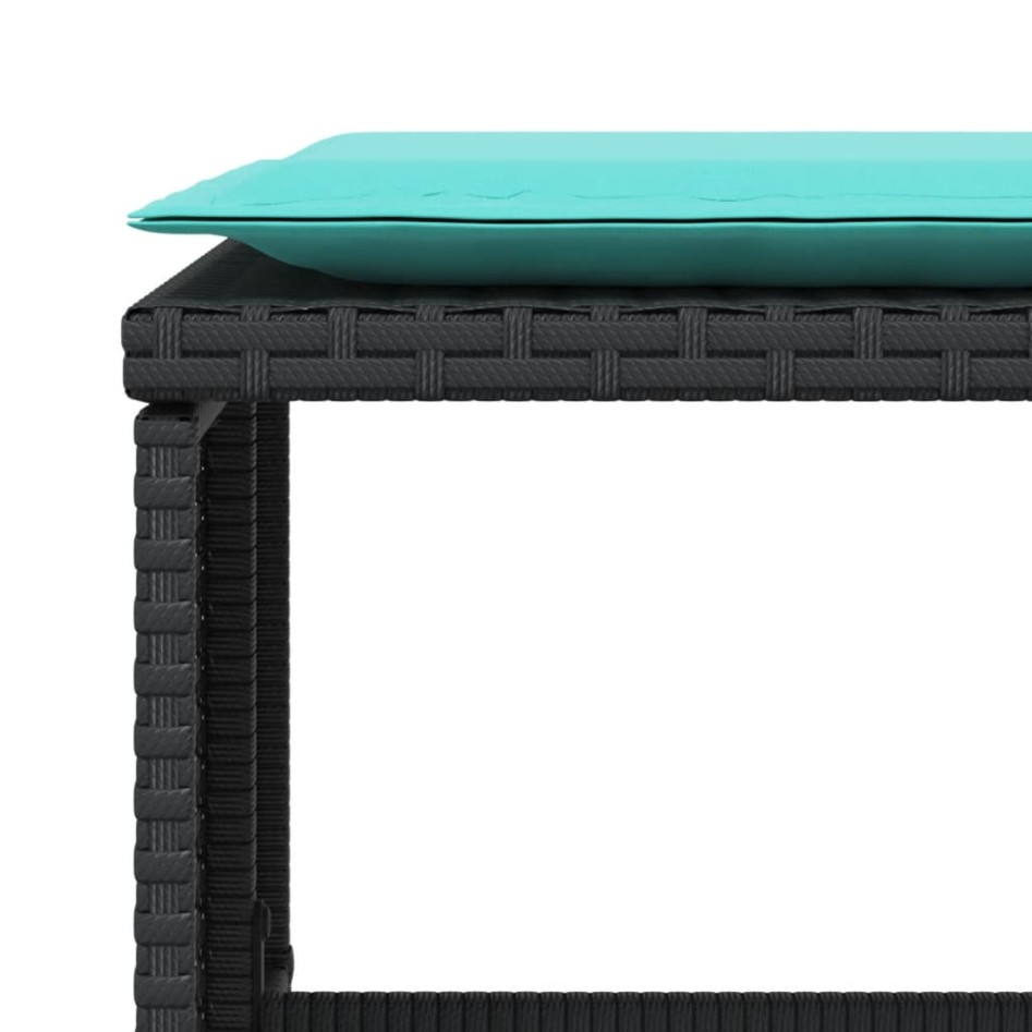 Sillón de jardín con reposapiés ratán sintético