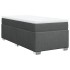 Cama box spring con colchón tela gris oscuro 100x200
