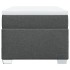 Cama box spring con colchón tela gris oscuro 100x200