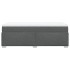 Cama box spring con colchón tela gris oscuro 100x200