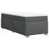 Cama box spring con colchón tela gris oscuro 100x200