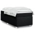 Cama box spring con colchón tela negro 90x200