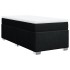 Cama box spring con colchón tela negro 90x200