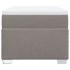 Cama box spring con colchón tela gris taupe 90x200