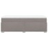 Cama box spring con colchón tela gris taupe 90x200