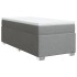 Cama box spring con colchón tela gris claro 90x190