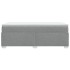 Cama box spring con colchón tela gris claro 90x190
