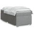 Cama box spring con colchón tela gris claro 80x200