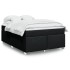 Cama box spring con colchón tela negro 160x200