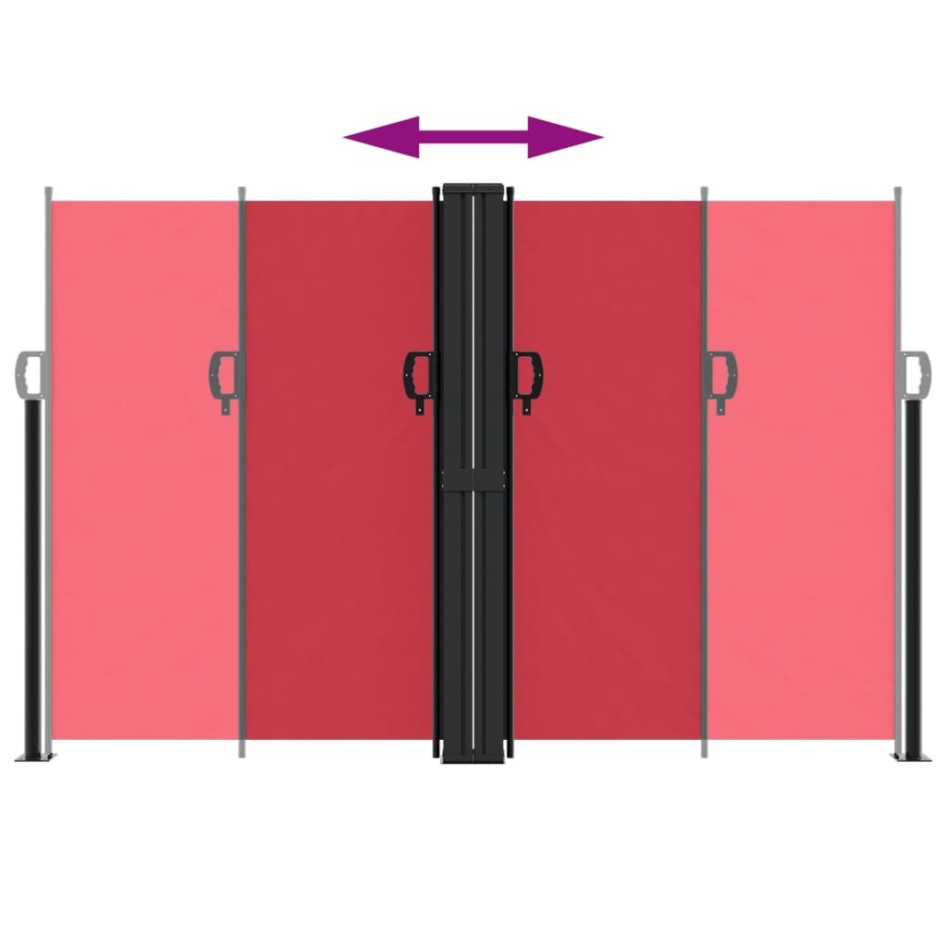 Toldo lateral retráctil rojo 160x1200