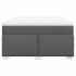 Cama box spring con colchón tela gris oscuro 140x200