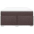 Cama box spring con colchón tela marrón oscuro 140x190