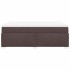 Cama box spring con colchón tela marrón oscuro 140x190