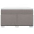 Cama box spring con colchón tela gris taupe 120x200