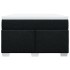 Cama box spring con colchón tela negro 120x200