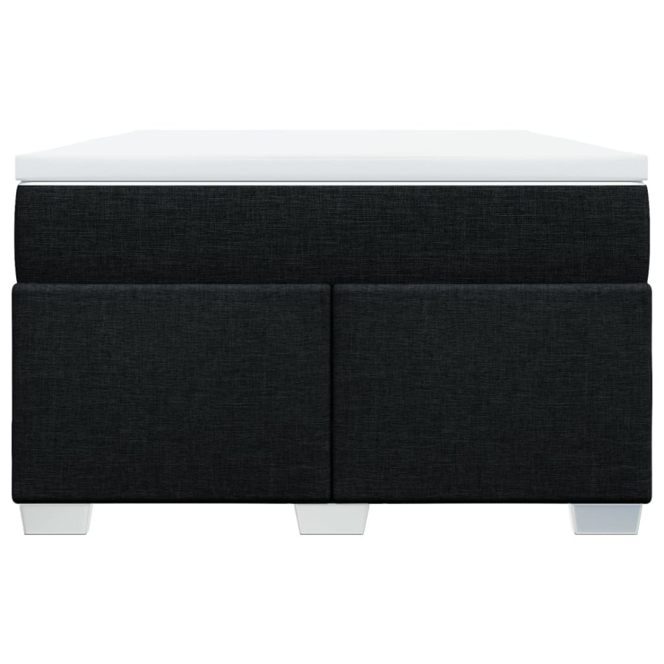 Cama box spring con colchón tela negro 120x200